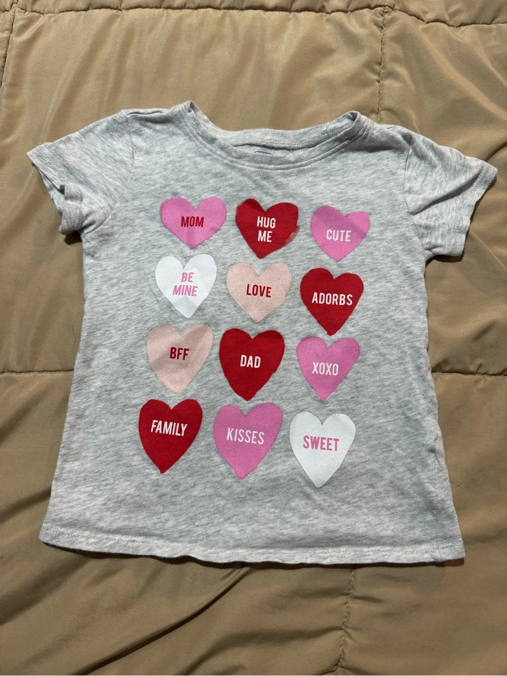 Old navy Kids Gray Heart Graphic Tee - Love & Kisses